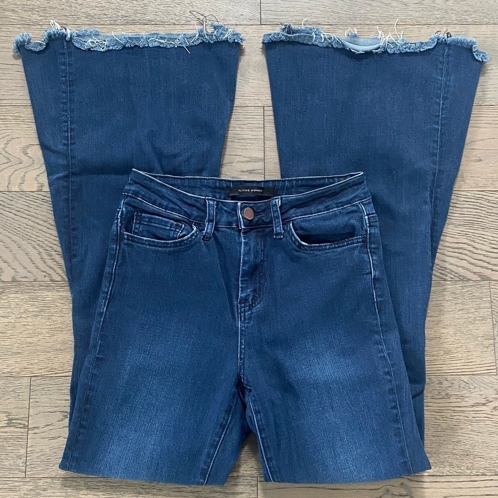 Flying Monkey High Rise Super Flare Jeans - Picture 2 of 10